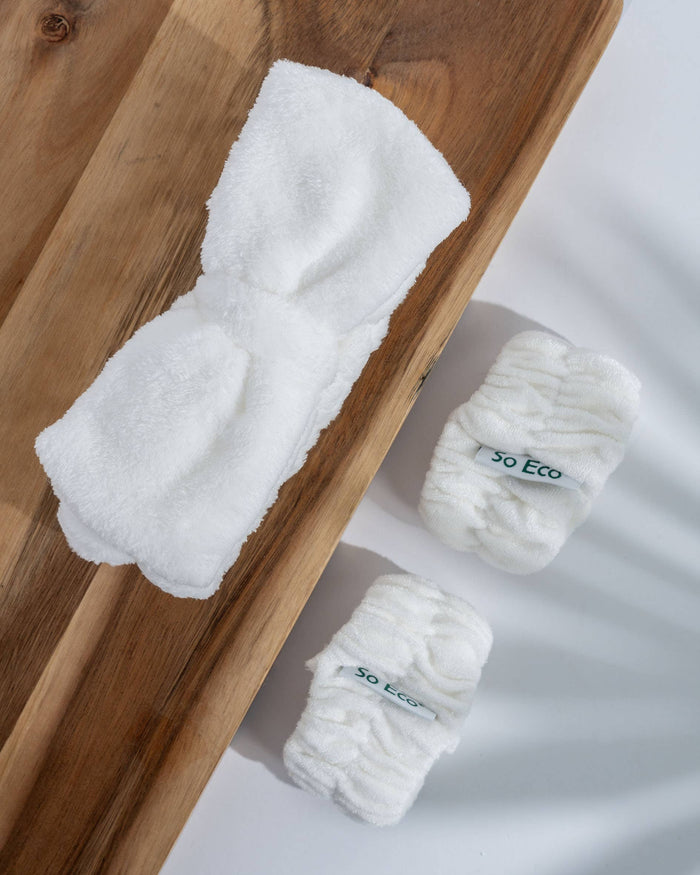 So Eco Makeup Headband & Wrist Wash Band Set