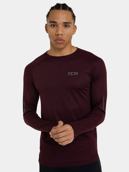 Sonic Long Sleeve Crew Neck Running Top With Thumbholes & Reflective Strips