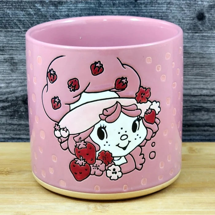 Strawberry Shortcake Planter Ceramic Utensil Holder Succulent Pot Blue Sky 5in