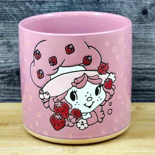 Strawberry Shortcake Planter Ceramic Utensil Holder Succulent Pot Blue Sky 5in
