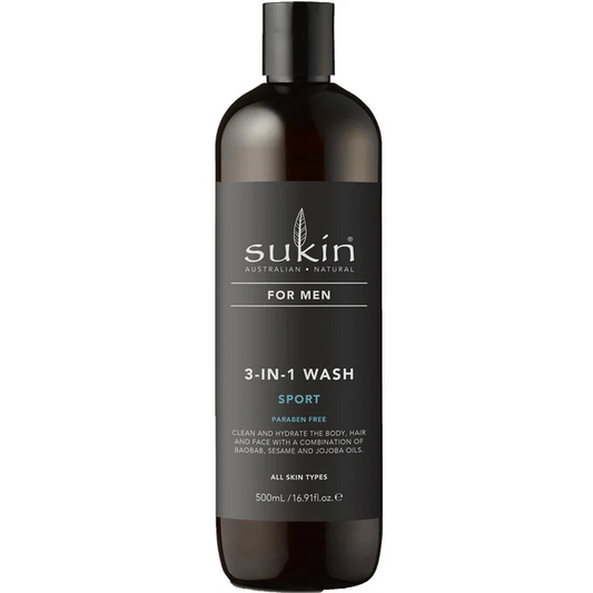 Sukin Men's 3-in-1 Wash Sport  500ml