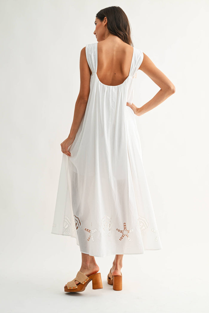 Summer Breeze Off White Maxi Dress