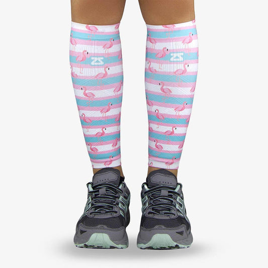 Summer Flamingo Compression Leg SleevesLeg Sleeves - Zensah