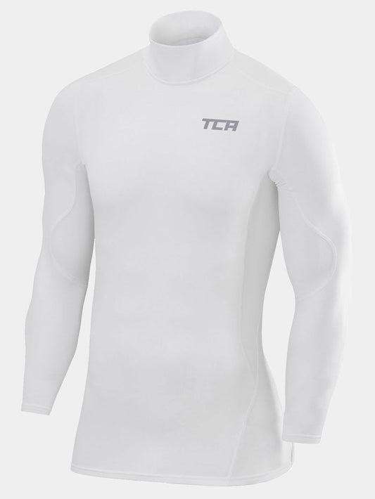 SuperThermal Compression Base Layer Long Sleeve Mock Neck For Men With Brushed Inner Fabric