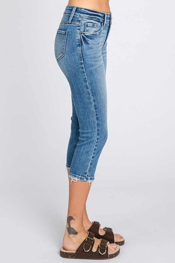 Sutton Mid Rise Capri Skinny Jeans