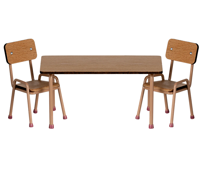 Table and chair set, Mouse - Dark powder
