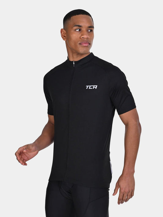 TCA Men's All-Day Cycling Jersey _ Lightweight Short Sleeve Bike Shirt - Athletic Fit Bicycle Shirt with 3 Cycling Back Pockets