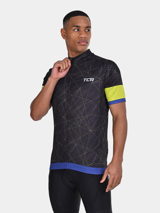 TCA Men's All-Day Cycling Jersey _ Lightweight Short Sleeve Bike Shirt - Athletic Fit Bicycle Shirt with 3 Cycling Back Pockets