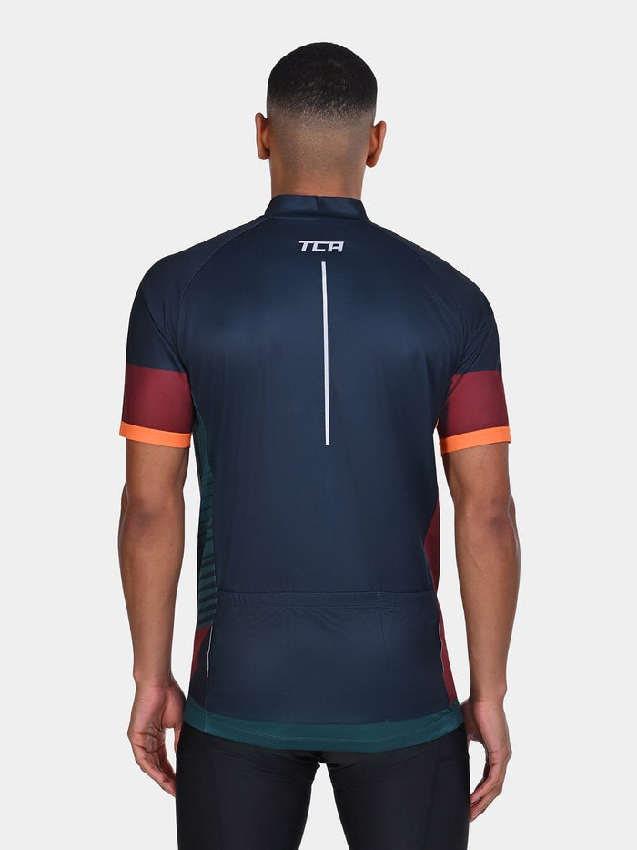 TCA Men's All-Day Cycling Jersey _ Lightweight Short Sleeve Bike Shirt - Athletic Fit Bicycle Shirt with 3 Cycling Back Pockets
