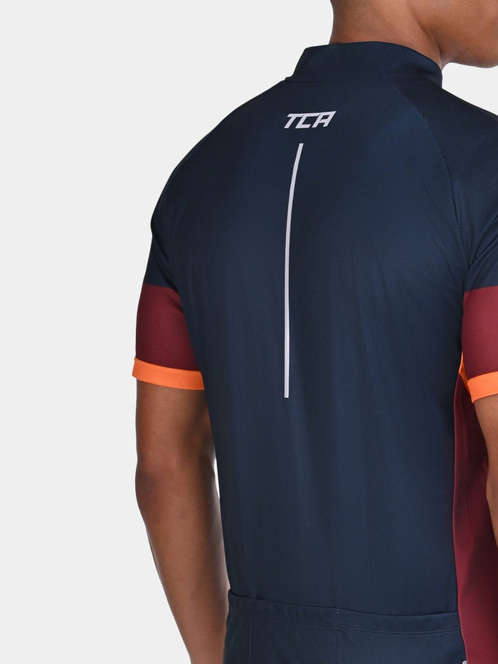 TCA Men's All-Day Cycling Jersey _ Lightweight Short Sleeve Bike Shirt - Athletic Fit Bicycle Shirt with 3 Cycling Back Pockets