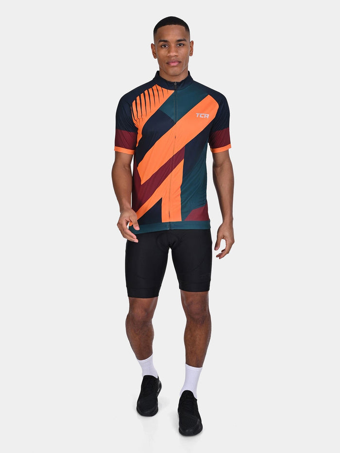 TCA Men's All-Day Cycling Jersey _ Lightweight Short Sleeve Bike Shirt - Athletic Fit Bicycle Shirt with 3 Cycling Back Pockets