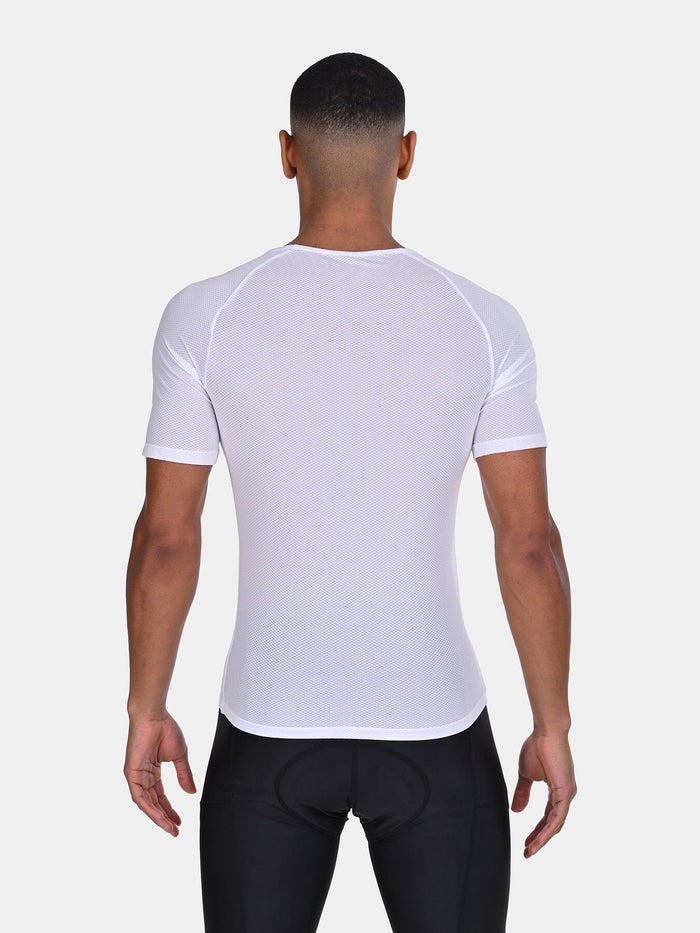 TCA Men's Short Sleeve Cycling Base Layer Shirt - MenÍs Summer Cycling Mesh Top - Lightweight Breathable Base Layer Biking Shirt for Jersey Jacket - Windproof Quickdry Athletic Fit