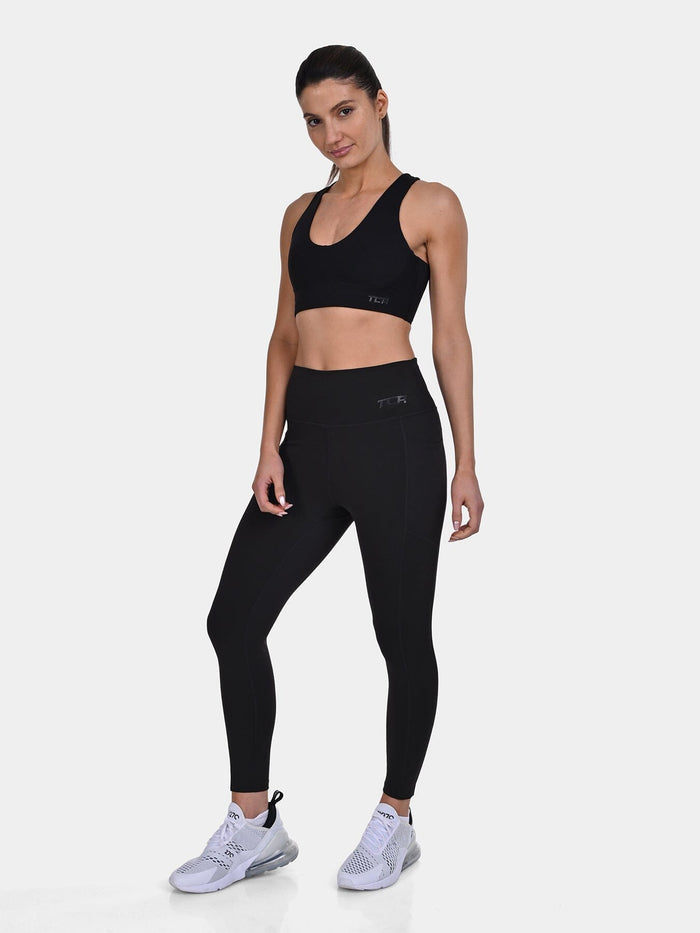 TCA Racerback Sports Bra for Women _ Seamless Wireless Bra with Removable Pads for Yoga, Pilates & Low-Impact Training