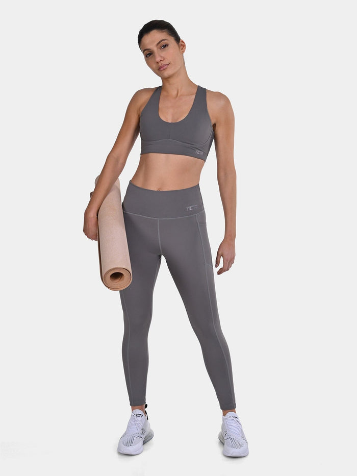 TCA Racerback Sports Bra for Women _ Seamless Wireless Bra with Removable Pads for Yoga, Pilates & Low-Impact Training