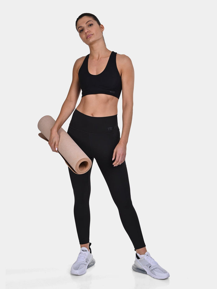 TCA Racerback Sports Bra for Women _ Seamless Wireless Bra with Removable Pads for Yoga, Pilates & Low-Impact Training
