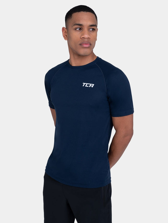 TCA Superlight MenÍs Dry Fit Gym Shirts _ Lightweight Breathable Workout T-Shirts for Running, Training, Fitness & Sports