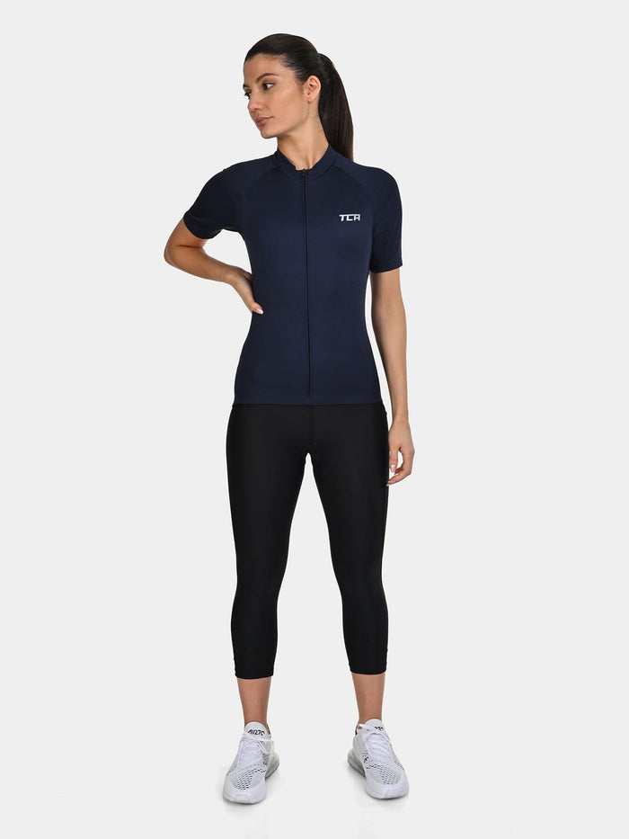 TCA Women's All-Day Cycling Jersey _ Lightweight Short Sleeve Bike Shirt - Athletic Fit Bicycle Shirt with 3 Cycling Back Pockets