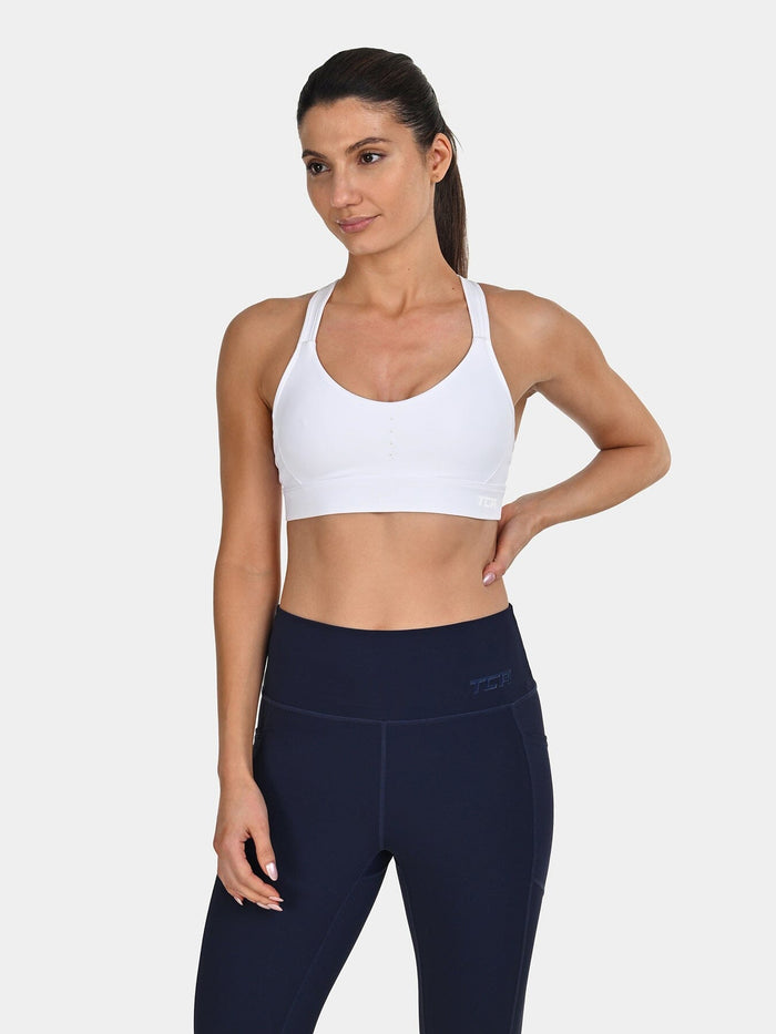 TCA Women's Medium Impact Sports Bra _ Adjustable Support, Removable Pads, Seamless Comfort