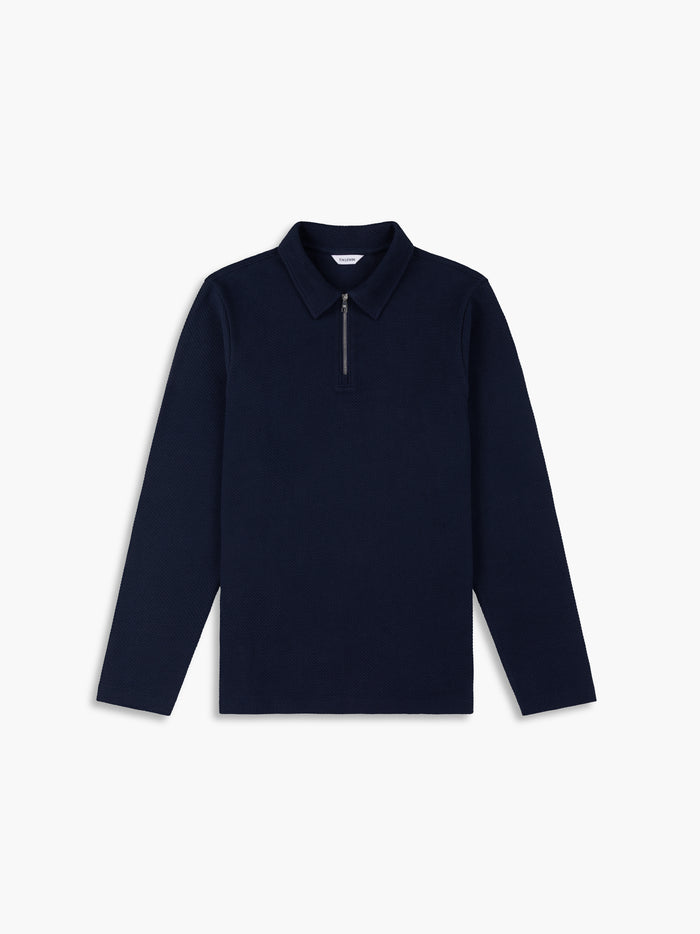 The Long Sleeve Waffle Polo