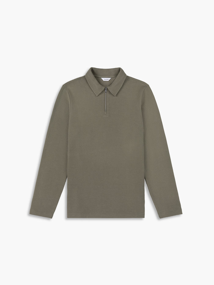 The Long Sleeve Waffle Polo