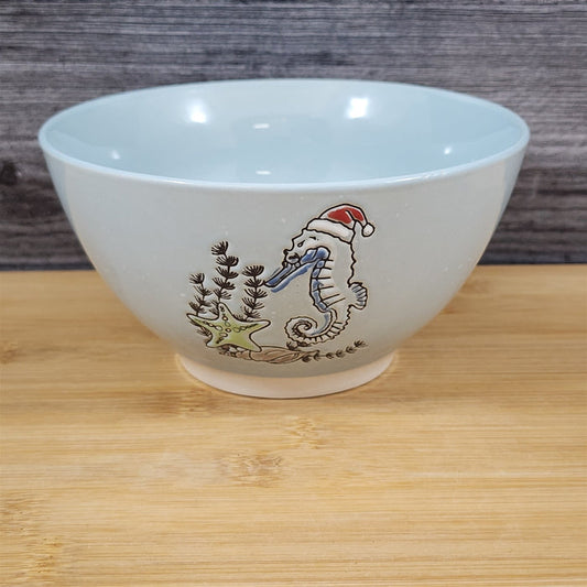 Tide of Festive Delights Bowl Sea Horse Server 6 inch (15cm) Dish by Blue Sky