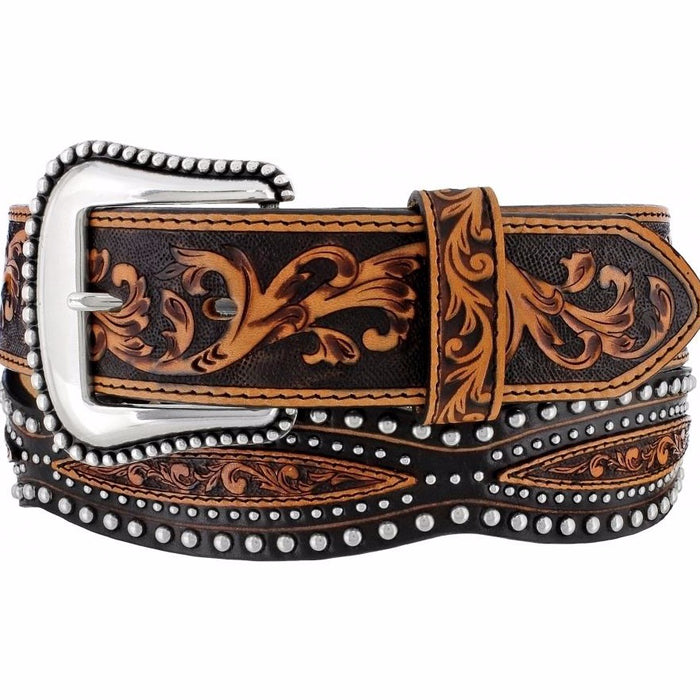 Tony Lama Men's Austin Scalloped Belt