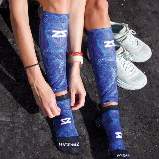 Topo Trail Compression Leg SleevesLeg Sleeves - Zensah