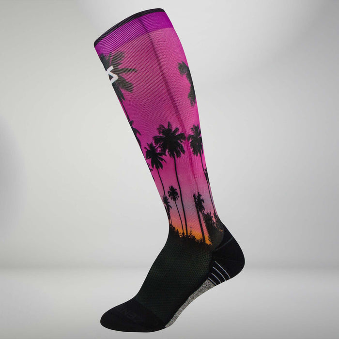Tropical Palm Trees Compression Socks (Knee-High)Socks - Zensah