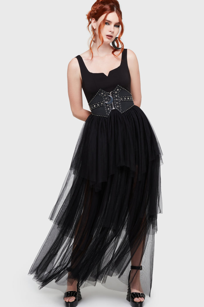 Under The Candle Light Maxi Dress [Black]