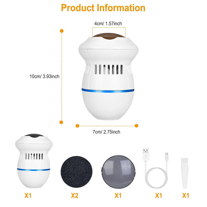 USB Rechargeable Electric Callus Grinder – Vacuum Foot File