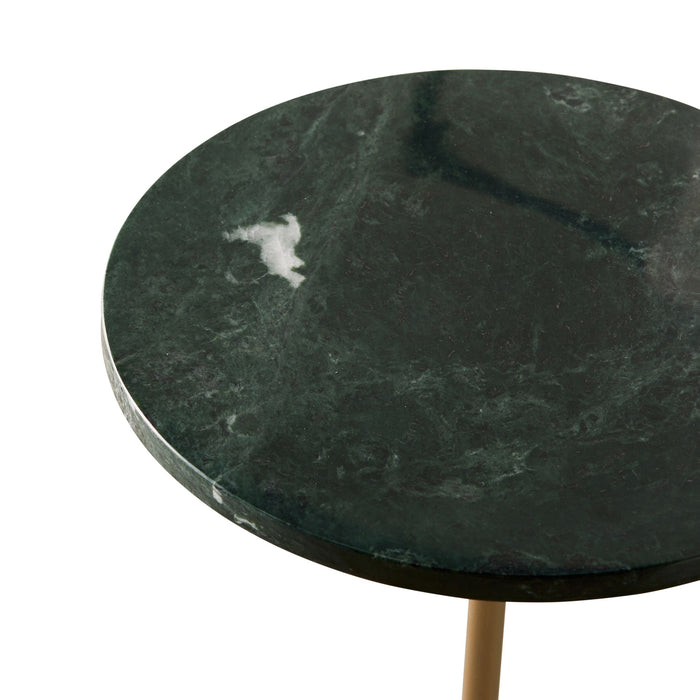 Vaani Green Marble Round Side Table 36x64cm