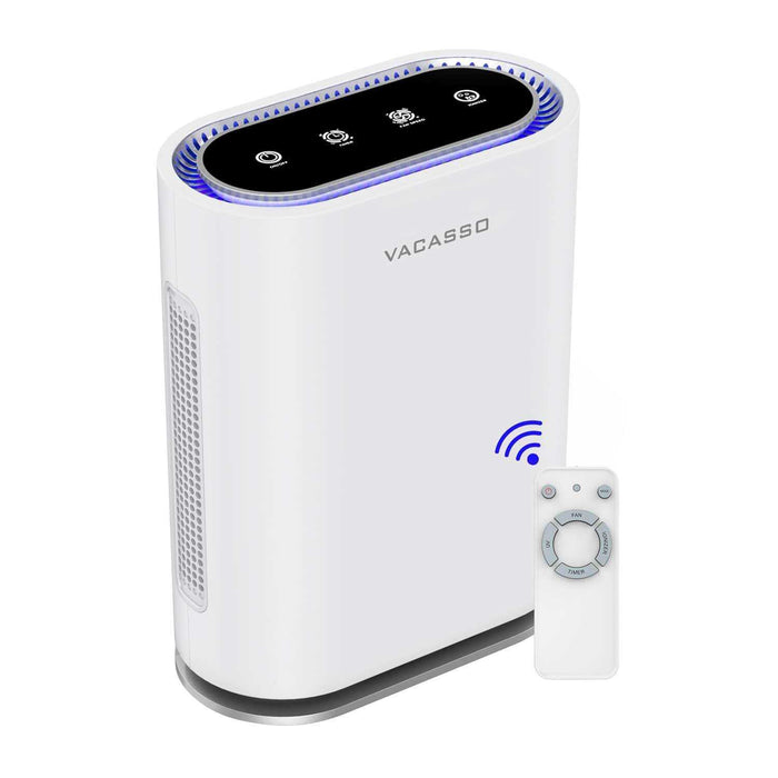 Vacasso HEPA air purifier for large room UK
UV light and ionizer air cleaner
Air purifier with allergen and smoke filter
540 sq ft home air purification system UK