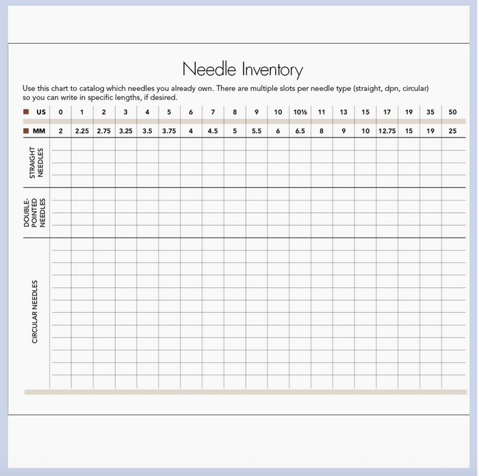 Vogue Knitting Project Journal