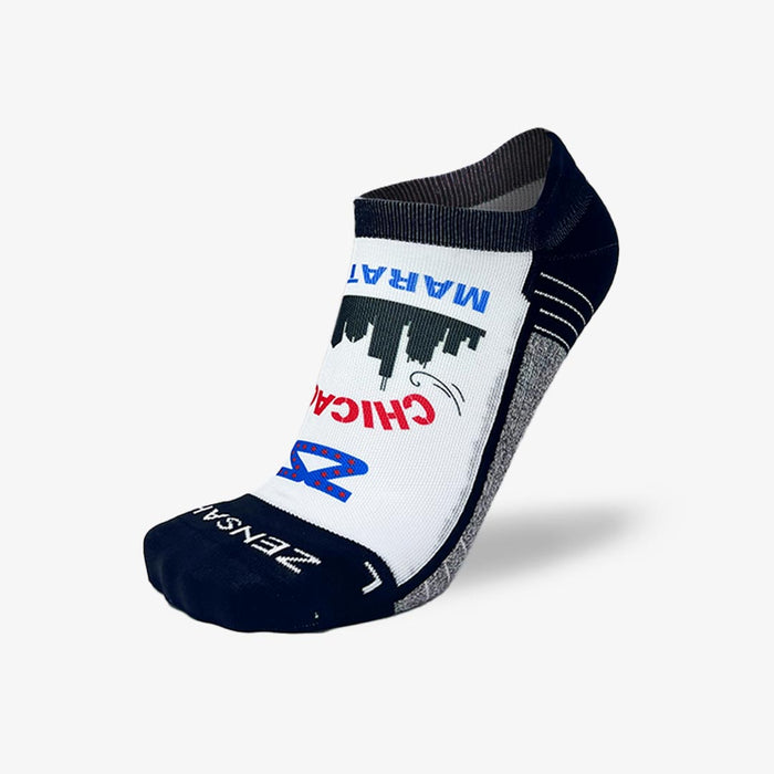 Windy Chicago Skyline Running Socks (No Show)