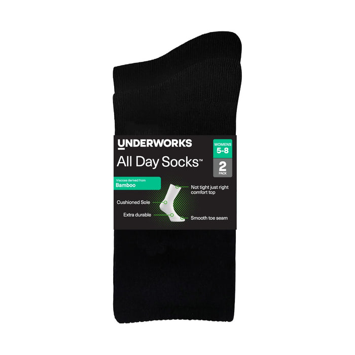 Women's All Day Bamboo Crew Socks 2 Pack