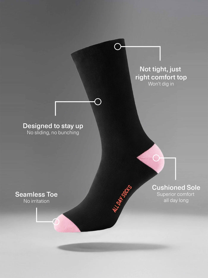 Women's All Day Cotton Rich Cushioned Crew Socks 2 Pack