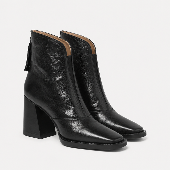 Women's Comfortable Leather Look Ankle Boots for Everyday Walking 4