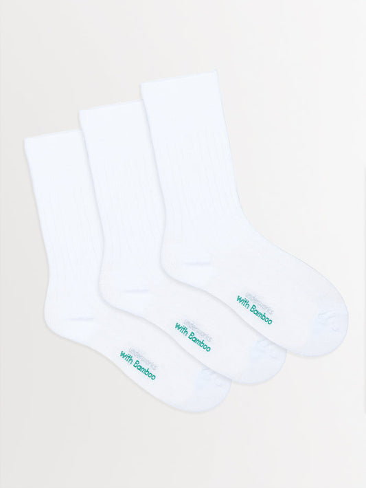 Women's Bamboo Lightweight Rib Crew 3 Pack