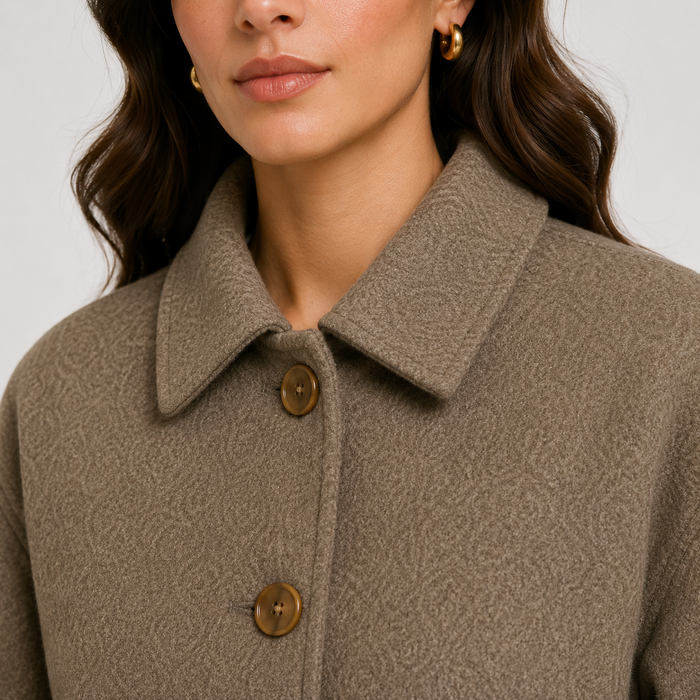 Women's Button Front Jacket UK – Relaxed Fit Fall Winter | The Lior | Huna