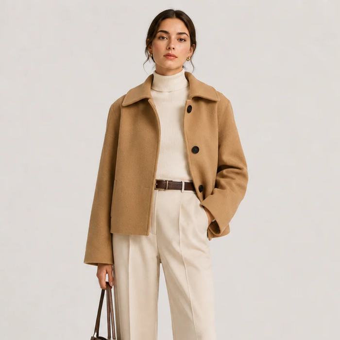 Women's Button Front Jacket UK – Relaxed Fit Timeless | The Zephyrine | Huna