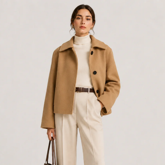 Women's Button Front Jacket UK – Relaxed Fit Timeless | The Zephyrine | Huna