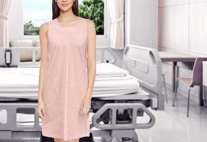 Women's Cotton Hospital Gown – Post-Surgery Robe