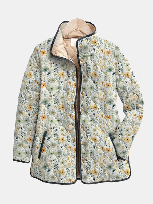 Women's Floral Quilted Jacket UK – Versatile Lightweight | The Nola | Huna