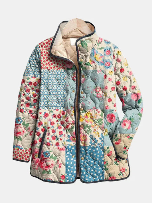 Women's Floral Quilted Jacket UK – Year-Round Layering | The Verbena | Huna