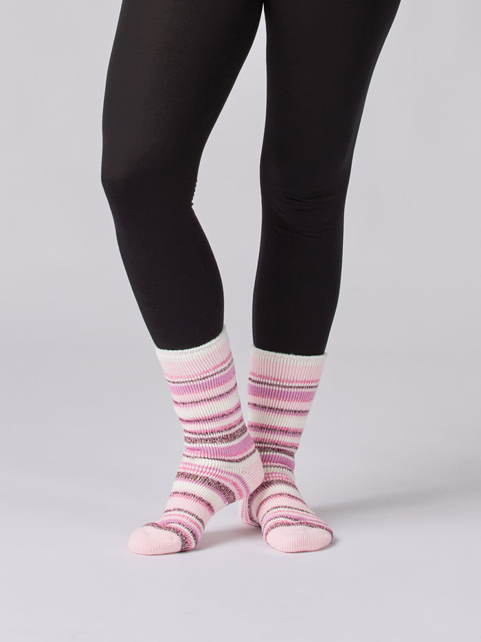 Women's Heat Bods Brushed Crew Socks 1 Pack