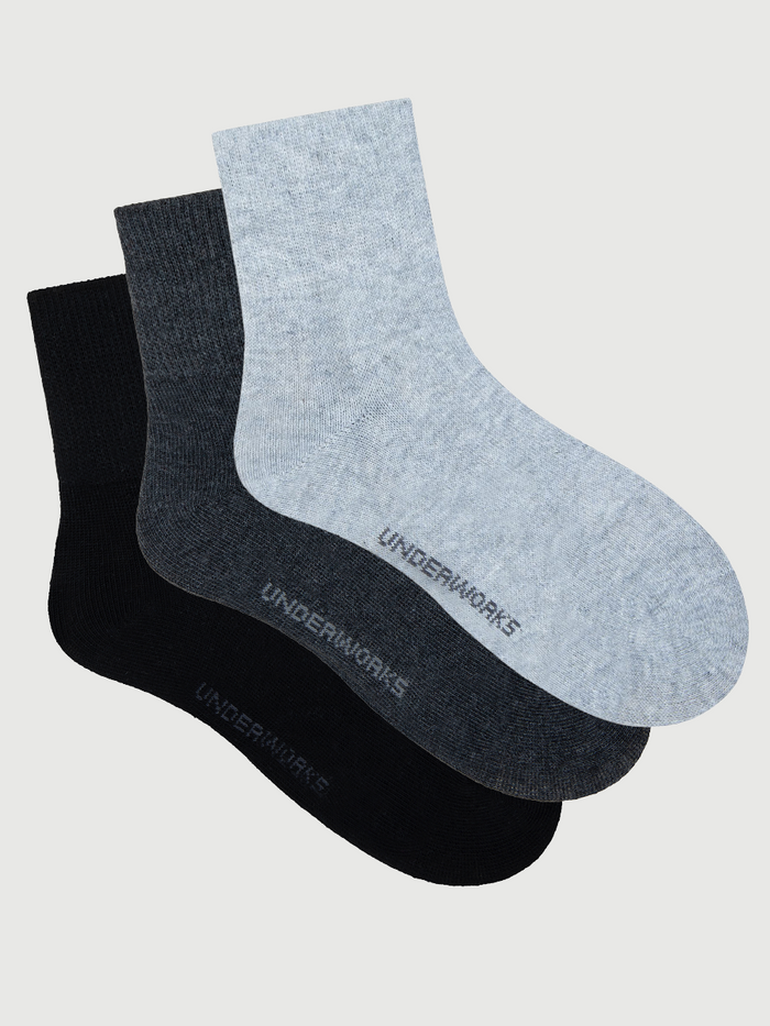 Women's Heat Bods Wool Ribbed Boot Sock 3 Pack