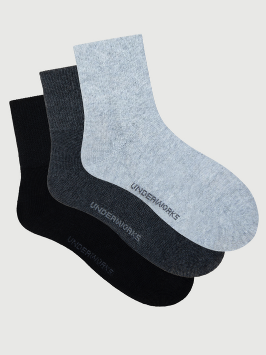 Women's Heat Bods Wool Ribbed Boot Sock 3 Pack
