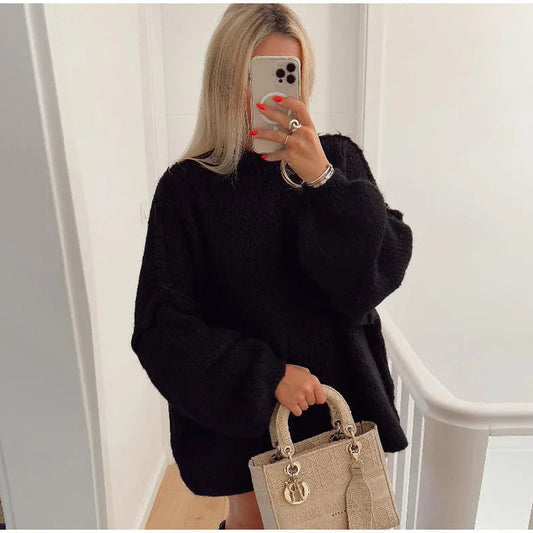 Women's Oversized Sweater UK – Soft Knitted Cozy Casual Top | The Merida | Huna