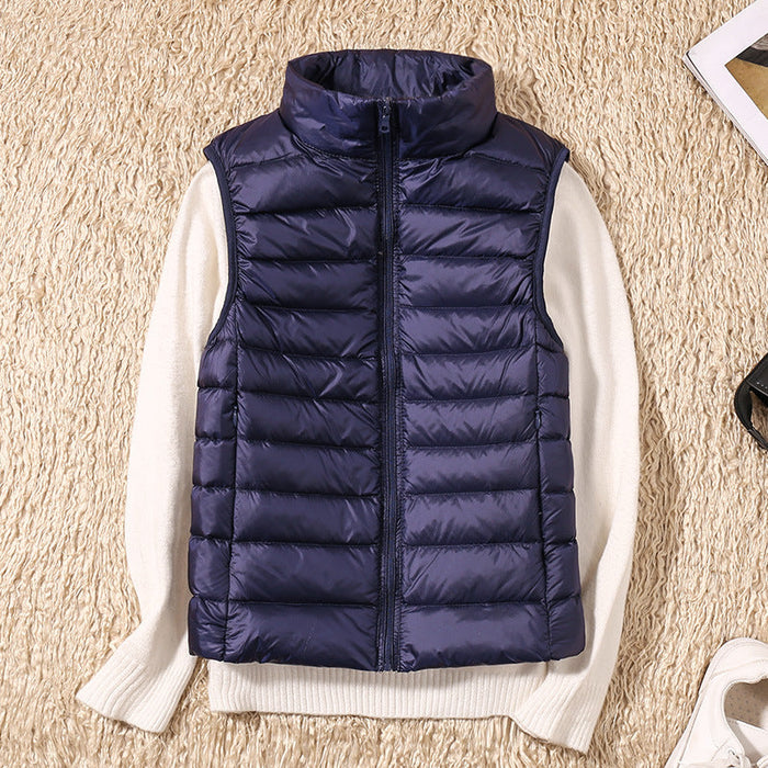 Women's Padded Gilet UK – Stand Collar Zip Front | The Odalys | Huna