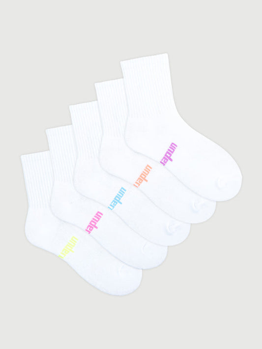 Women's Sports Cushioned Mid Crew Socks 5 Pack